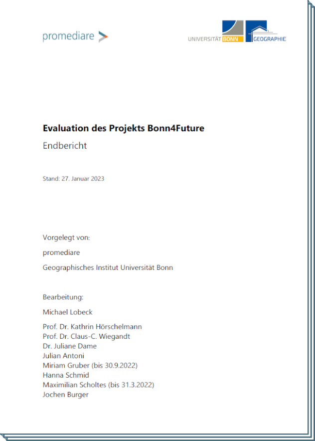 Abschlussbericht der Evaluation