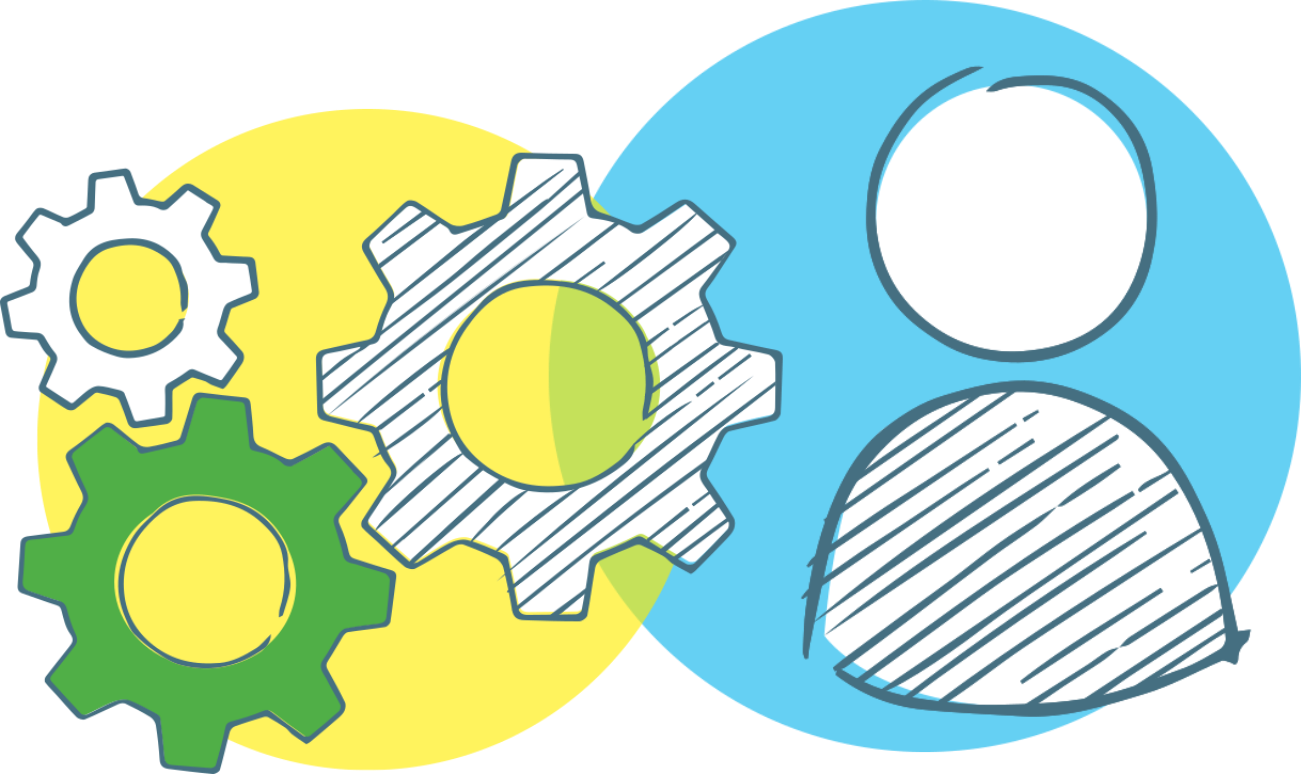 Zahnrad und Bürger:in